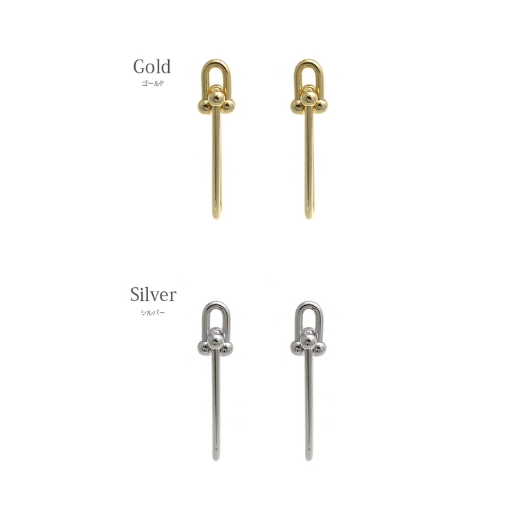 メタルデザインバーピアス 大ぶり 大きめ | VINGTAINE | 詳細画像2 