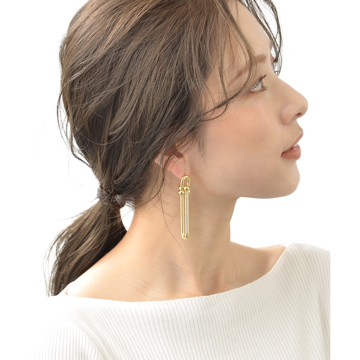 メタルデザインバーピアス 大ぶり 大きめ | VINGTAINE | 詳細画像7 