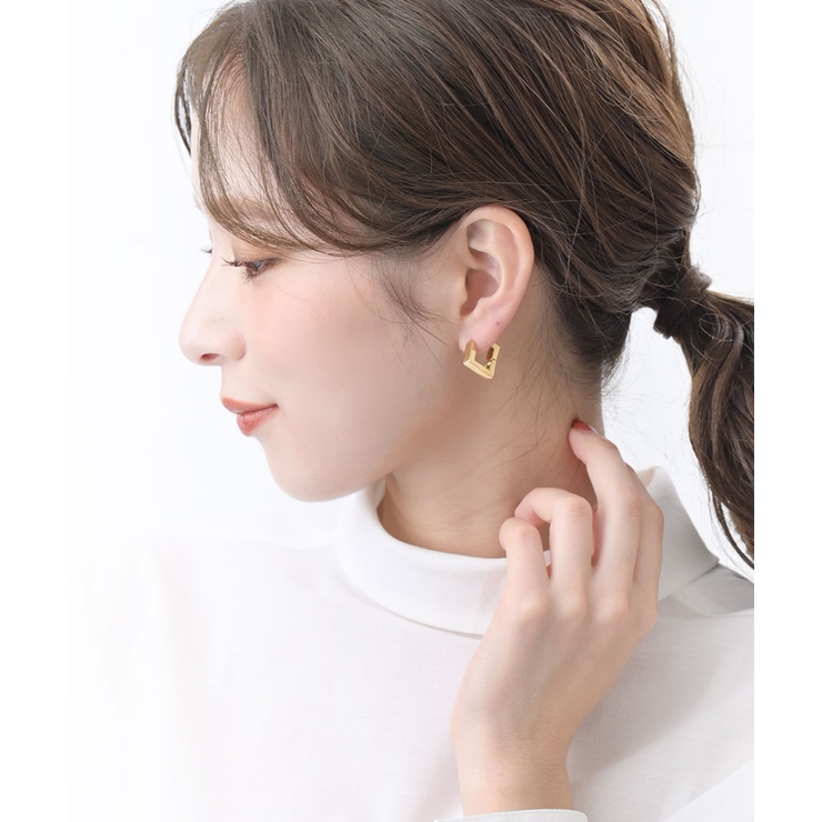 メタルデザインリングピアス アクセサリー 大人カジュアル | VINGTAINE | 詳細画像13