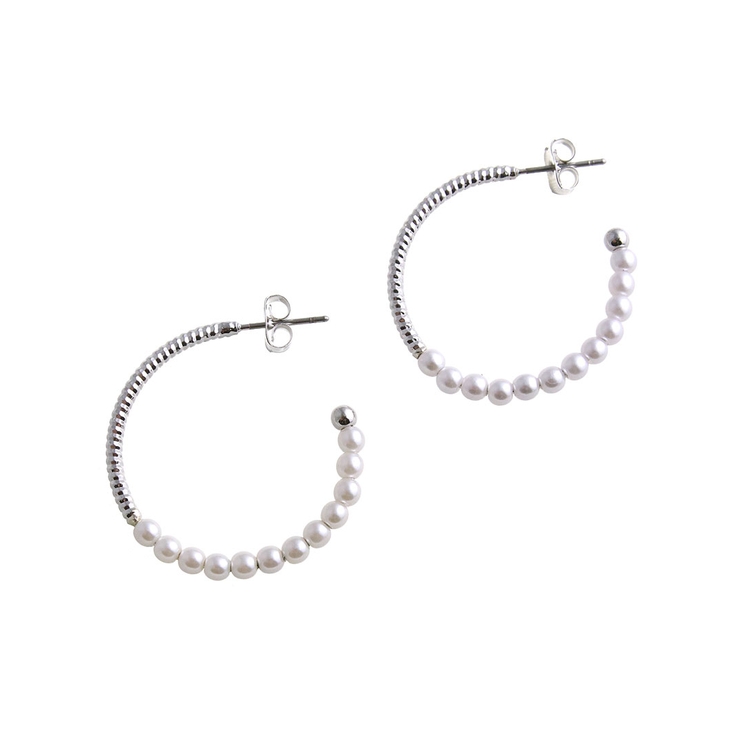 パール×フープピアス アクセサリー 大人カジュアル | VINGTAINE | 詳細画像4 