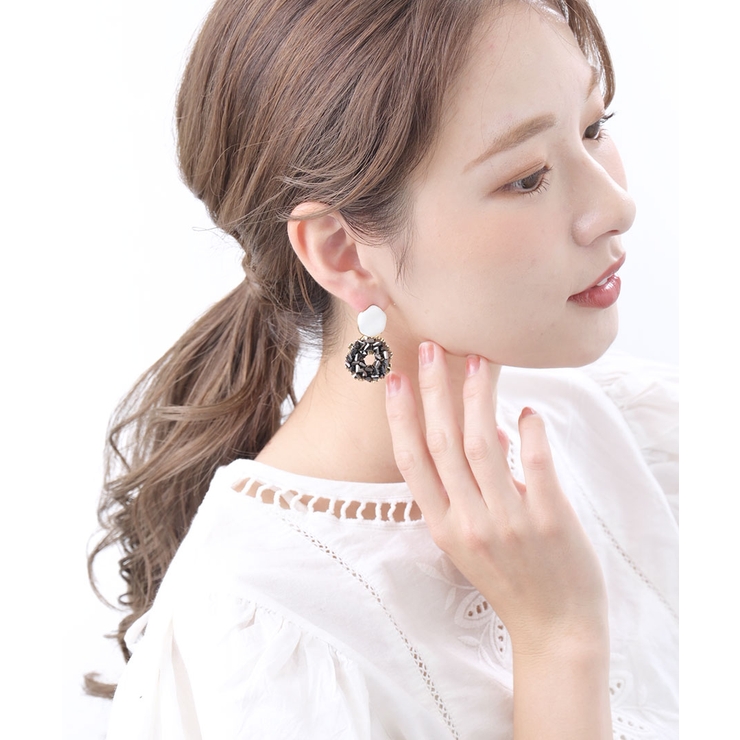 ピアス ガラスビーズ サークル | VINGTAINE | 詳細画像12 