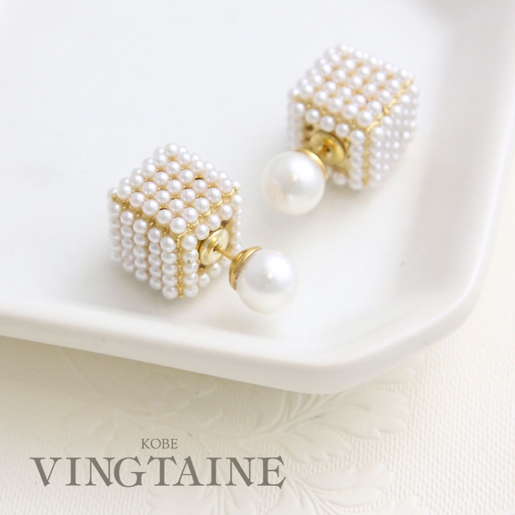 ピアス パール スクエア | VINGTAINE | 詳細画像1 