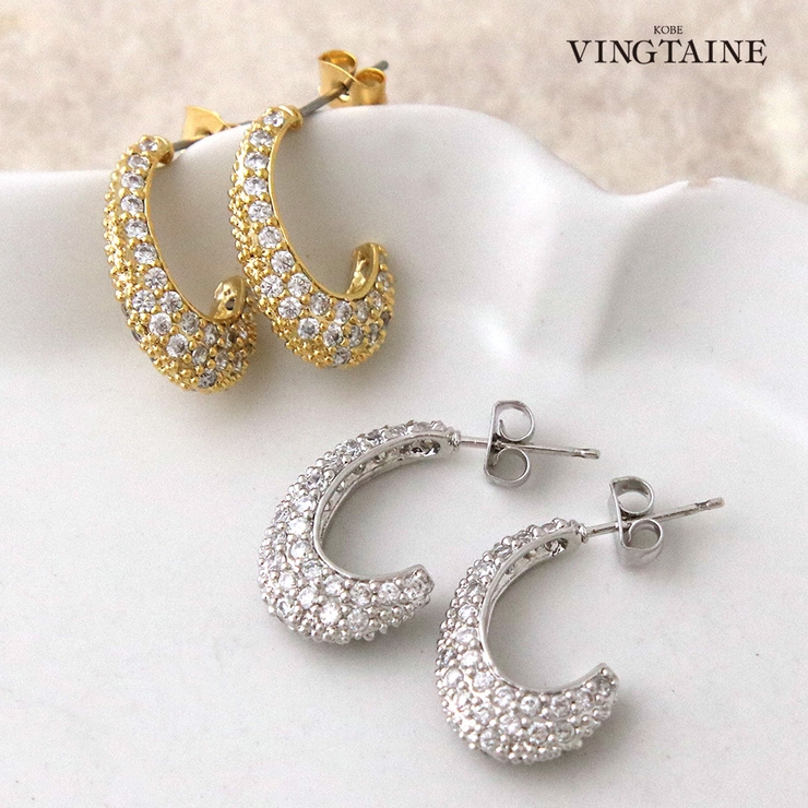 ピアス イヤリング パヴェ | VINGTAINE | 詳細画像1 