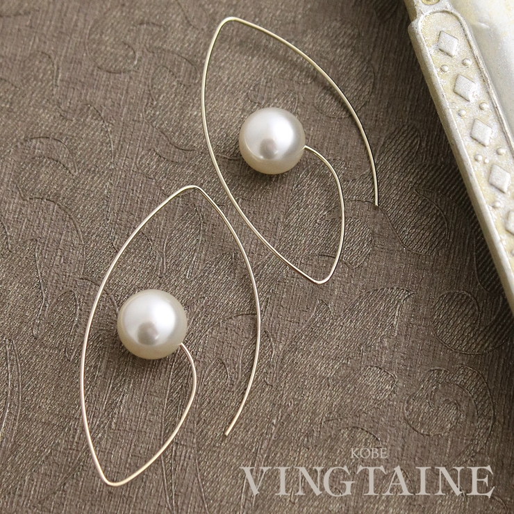 ピアス フック パール付き | VINGTAINE | 詳細画像1 