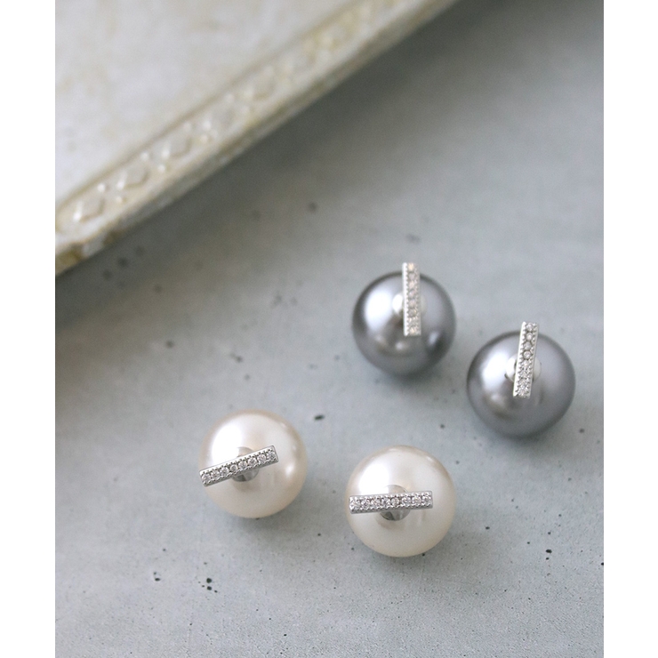 バックキャッチピアス パール キュービックジルコニア | VINGTAINE | 詳細画像8 