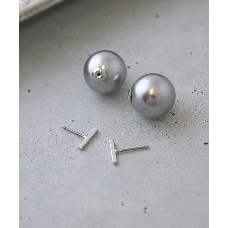 バックキャッチピアス パール メタルバー | VINGTAINE | 詳細画像11 