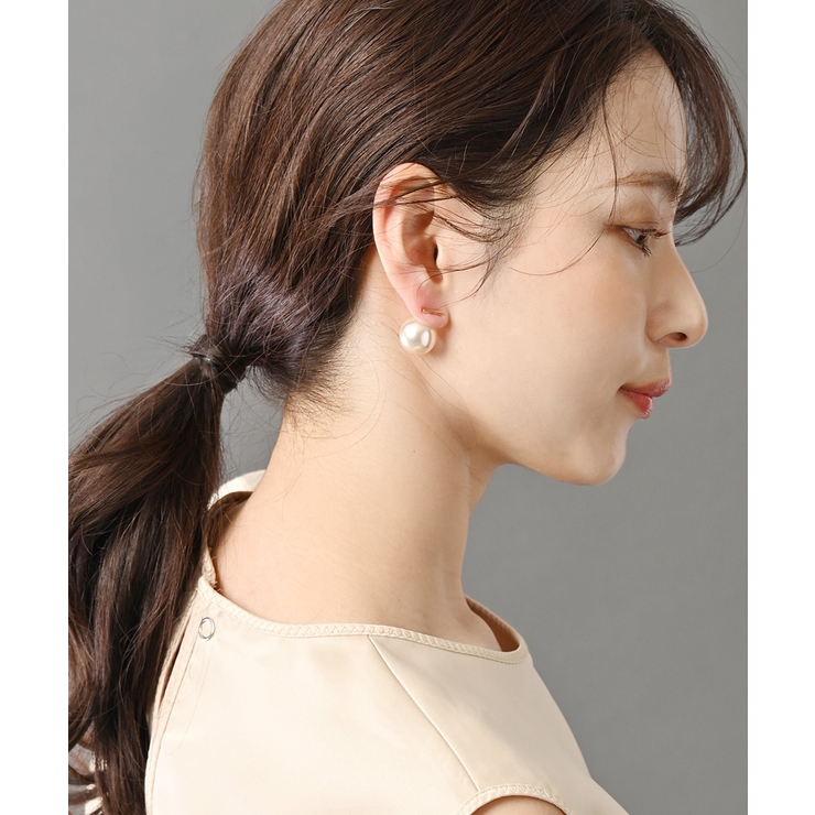 バックキャッチピアス パール メタルバー | VINGTAINE | 詳細画像3 