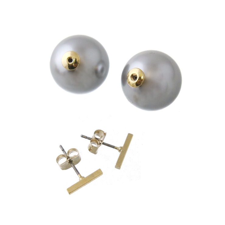 バックキャッチピアス パール メタルバー | VINGTAINE | 詳細画像18 