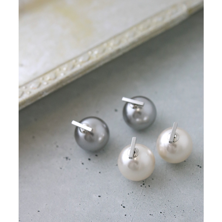 バックキャッチピアス パール メタルバー | VINGTAINE | 詳細画像5 