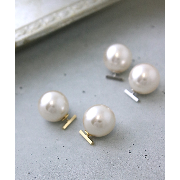 バックキャッチピアス パール メタルバー | VINGTAINE | 詳細画像8 