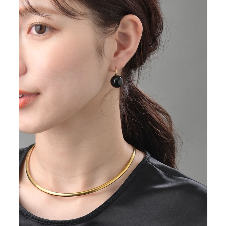 14mm ブラックボール フックピアス | VINGTAINE | 詳細画像3 