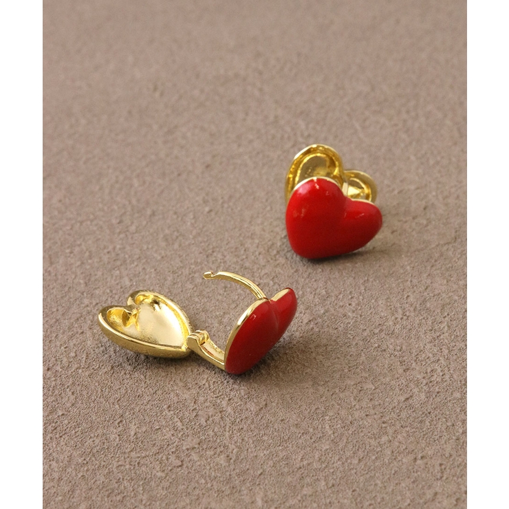 キャッチレスピアス リバーシブル ぷっくりハート | VINGTAINE | 詳細画像3 