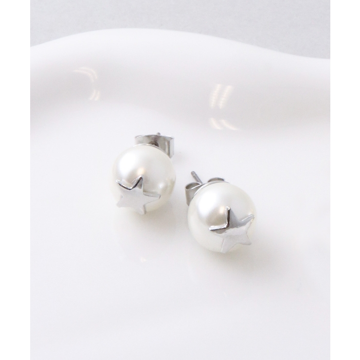スター×パールピアス イヤリング 10mm | VINGTAINE | 詳細画像3 