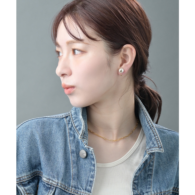 スター×パールピアス イヤリング 10mm | VINGTAINE | 詳細画像6 