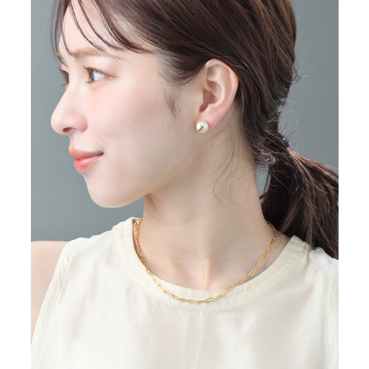 スター×コットンパールピアス イヤリング 10mm | VINGTAINE | 詳細画像2 