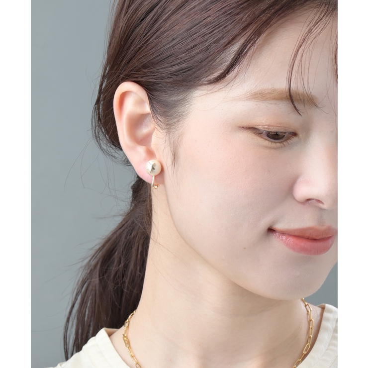 スター×コットンパールピアス イヤリング 10mm | VINGTAINE | 詳細画像4 