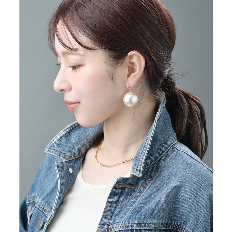 25mmパールピアス イヤリング 揺れる | VINGTAINE | 詳細画像5 