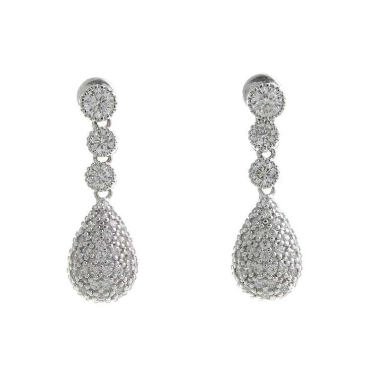 ティアドロップパヴェピアス イヤリング キュービックジルコニア | VINGTAINE | 詳細画像2 