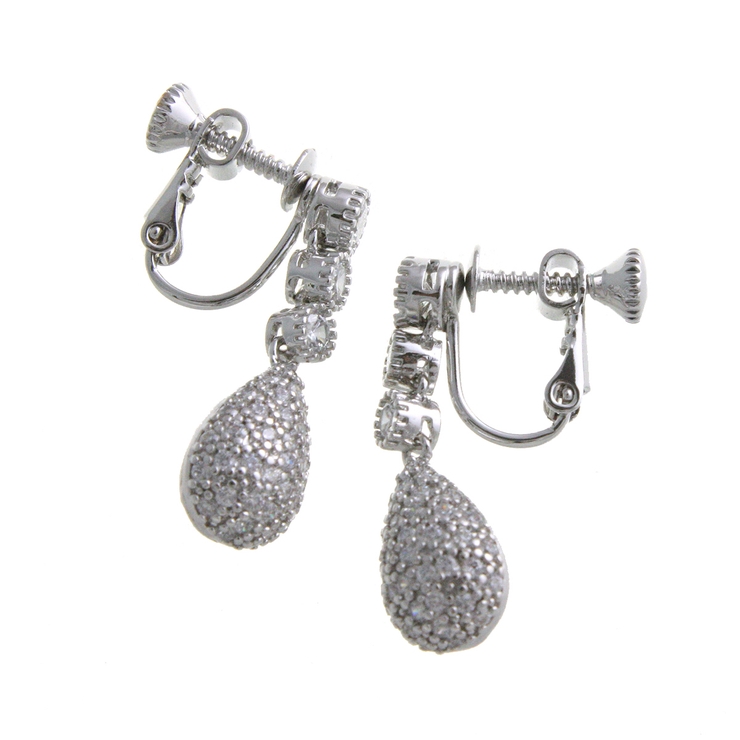 ティアドロップパヴェピアス イヤリング キュービックジルコニア | VINGTAINE | 詳細画像4 