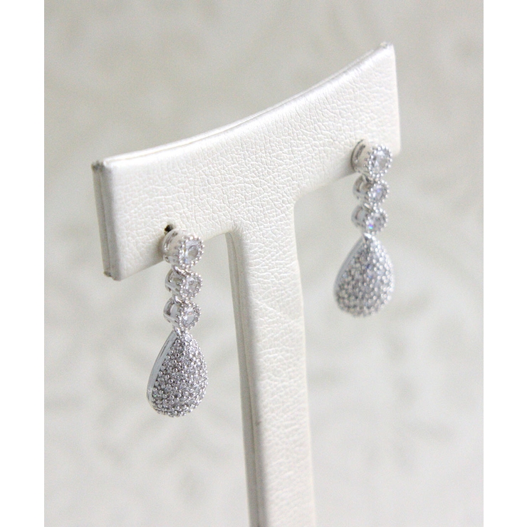ティアドロップパヴェピアス イヤリング キュービックジルコニア | VINGTAINE | 詳細画像6 