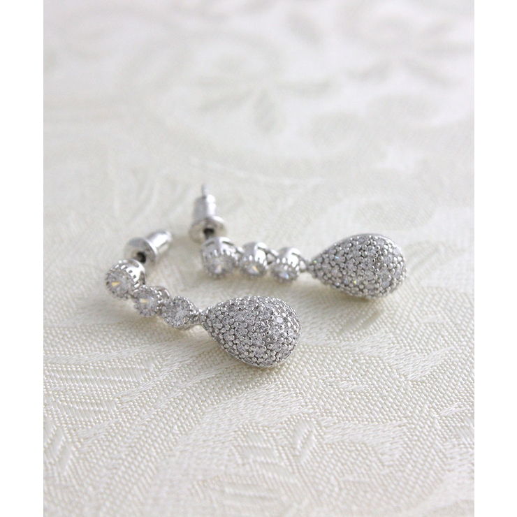 ティアドロップパヴェピアス イヤリング キュービックジルコニア | VINGTAINE | 詳細画像7 