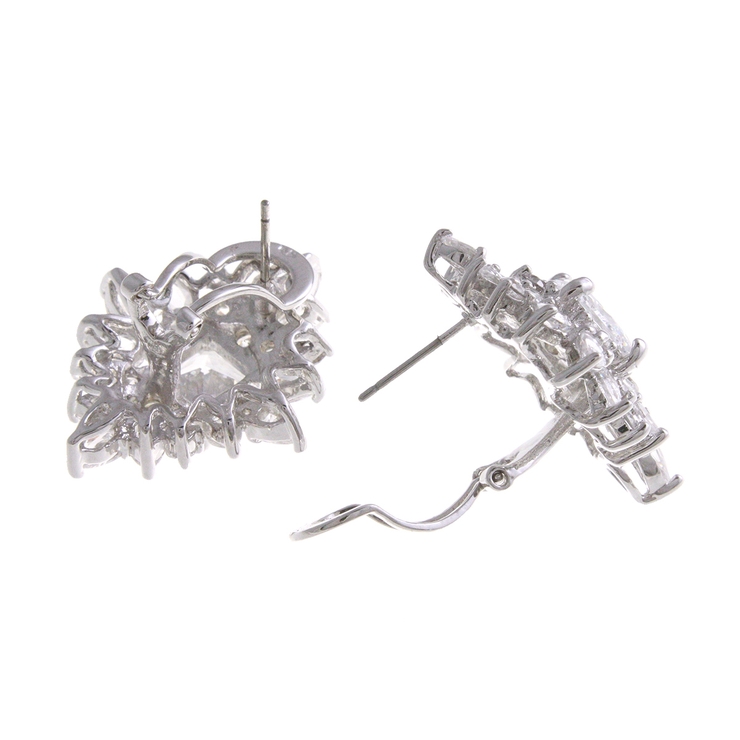 ダイヤ型キュービックジルコニアゴージャスピアス イヤリング ブライダル | VINGTAINE | 詳細画像3 