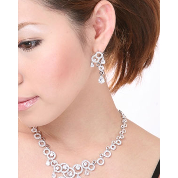 ゴージャスリングピアス■ブライダル・パーティーアクセサリー P2-SET3 | VINGTAINE | 詳細画像3 