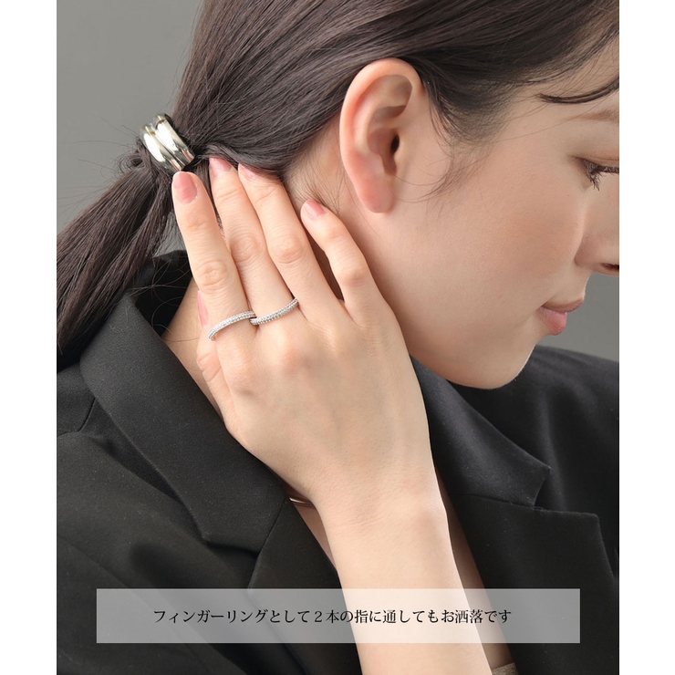 パヴェクロスエタニティリング 指輪 キュービックジルコニア | VINGTAINE | 詳細画像8 