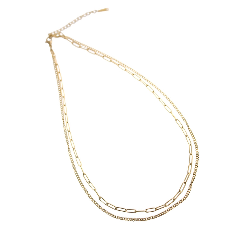 ゴールド | ネックレス 2連 チェーン | VINGTAINE