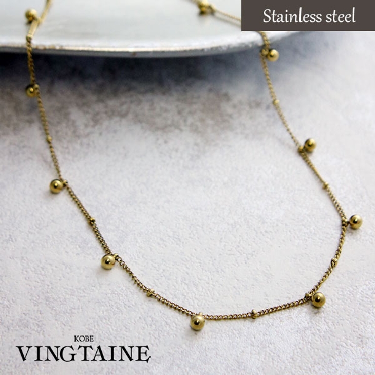 ネックレス メタルボール付き チェーン | VINGTAINE | 詳細画像1 