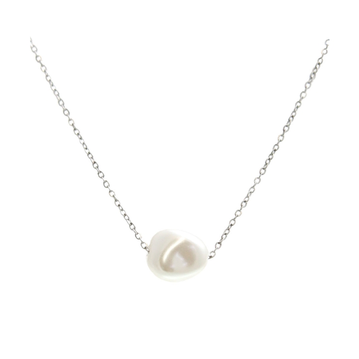 シルバー | ネックレス バロックパール チェーン | VINGTAINE