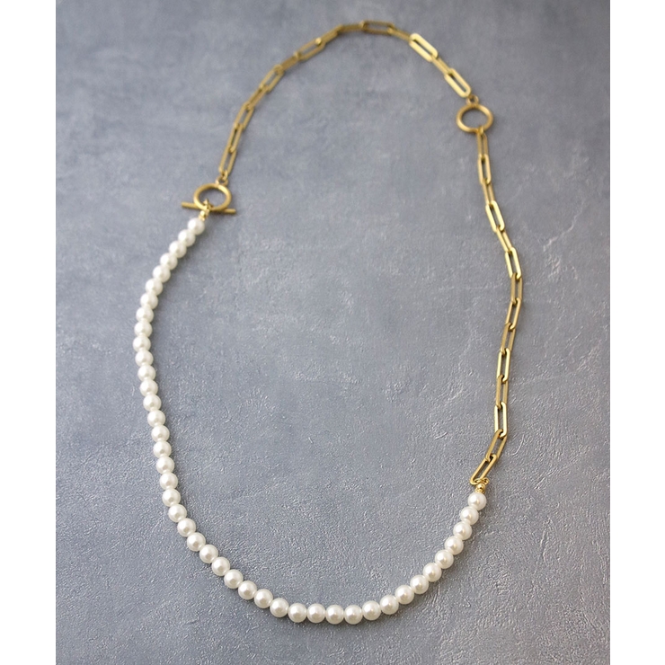 ステンレス パール Y字ネックレス | VINGTAINE | 詳細画像4 