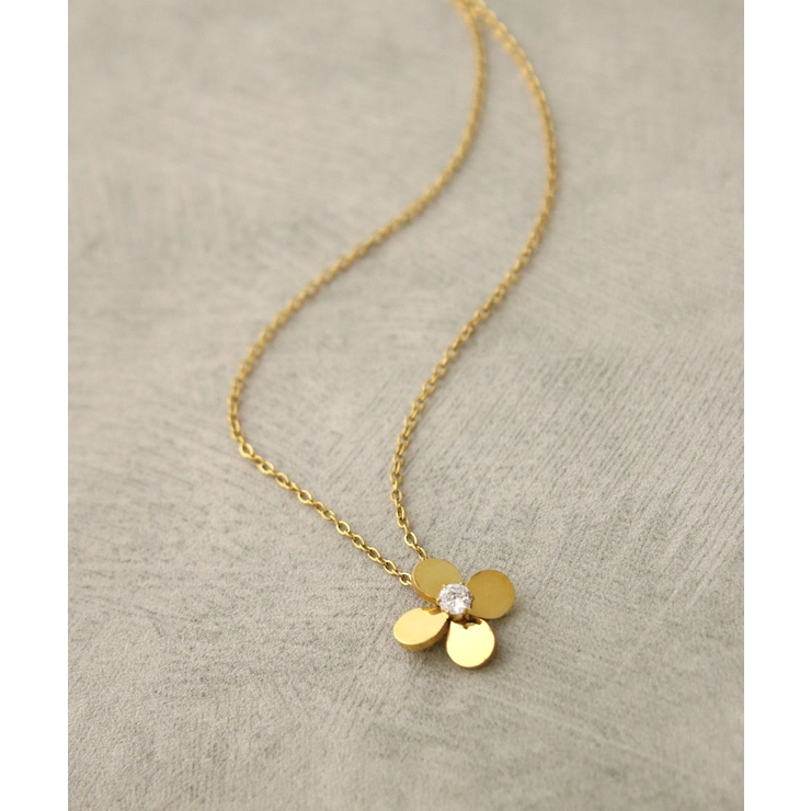 フラワーステンレスネックレス 金アレ対応 上品 | VINGTAINE | 詳細画像4 