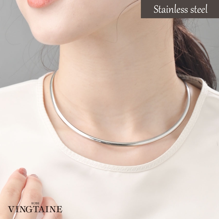 ネックカフ ステンレスアクセ チョーカー | VINGTAINE | 詳細画像1 