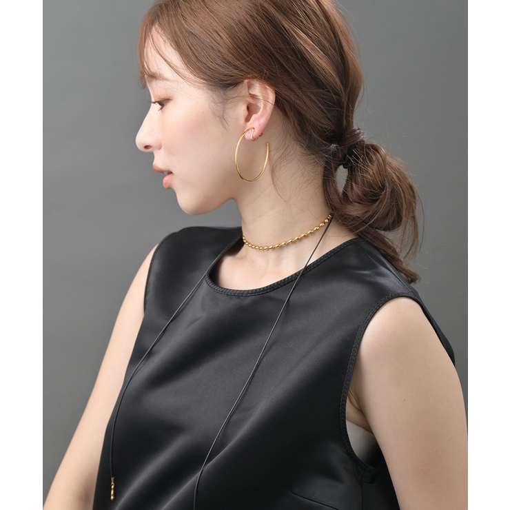 ステンレス フープイヤリング (L) | VINGTAINE | 詳細画像2 