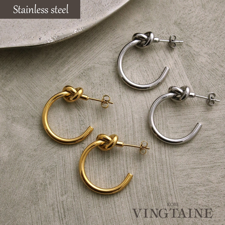 ピアス サージカルステンレス 結び | VINGTAINE | 詳細画像1 