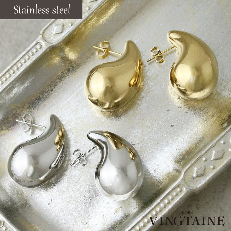 ピアス ぽってり ドロップ | VINGTAINE | 詳細画像1 