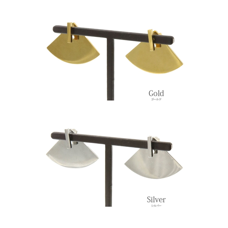 ピアス 扇型プレート ステンレスアクセ | VINGTAINE | 詳細画像13 