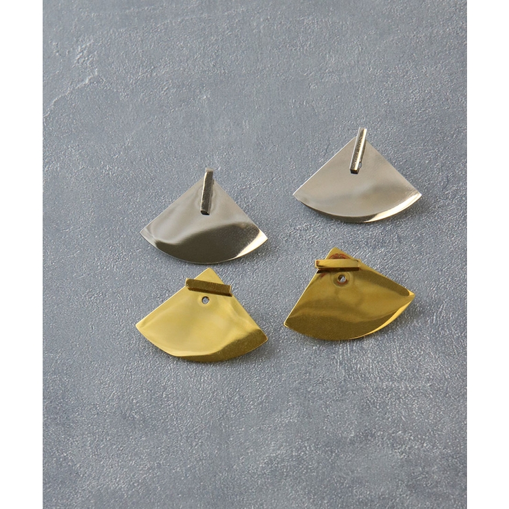 ピアス 扇型プレート ステンレスアクセ | VINGTAINE | 詳細画像8 