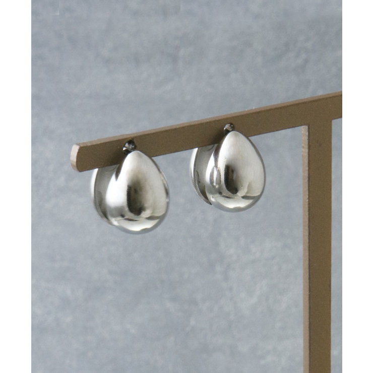 シルバー | ステンレス しずく型 キャッチレスピアス | VINGTAINE