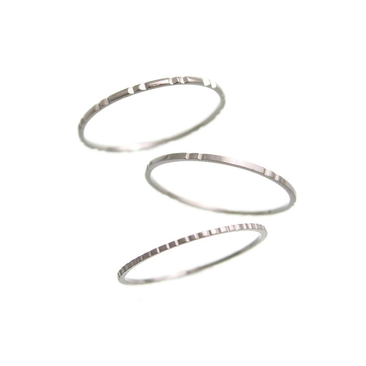 シルバー | リング 3本セット ステンレス | VINGTAINE