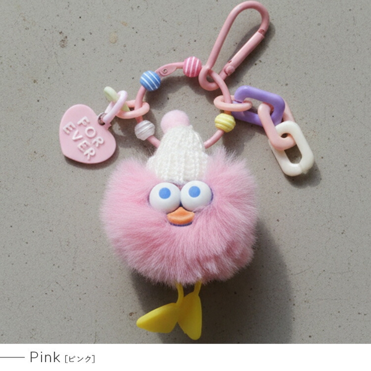 ピンク | ファーモンスターバッグチャーム | Vita Felice