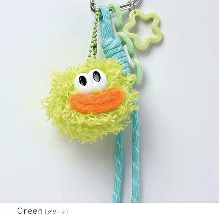 グリーン | ファニーフェイスモンスターバッグチャーム | Vita Felice