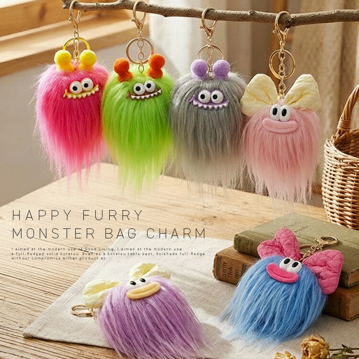 ロングヘア―モンスターバッグチャーム | Vita Felice | 詳細画像1 