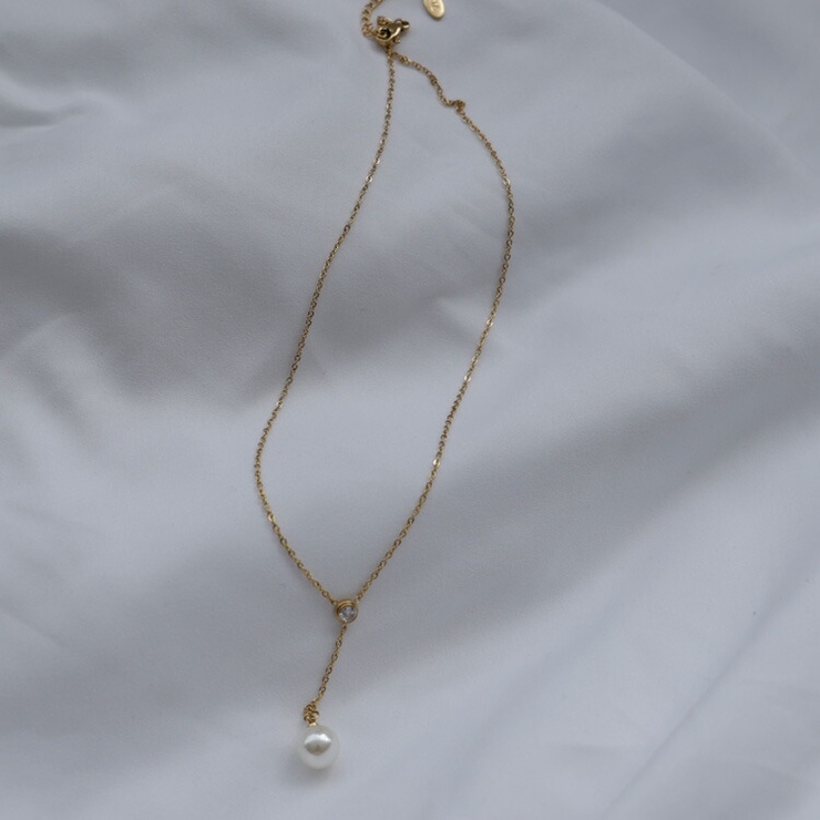 パール風Y字ネックレス | Vita Felice | 詳細画像2 