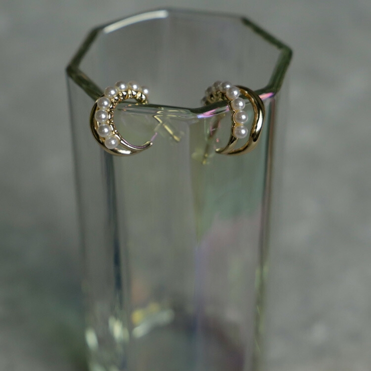 レイヤード風パールフープピアス | Vita Felice | 詳細画像2 