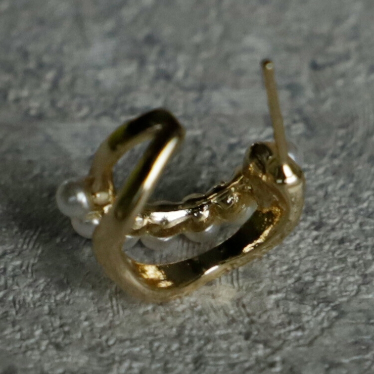 レイヤード風パールフープピアス | Vita Felice | 詳細画像3 