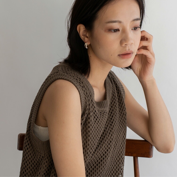 レイヤード風パールフープピアス | Vita Felice | 詳細画像5 