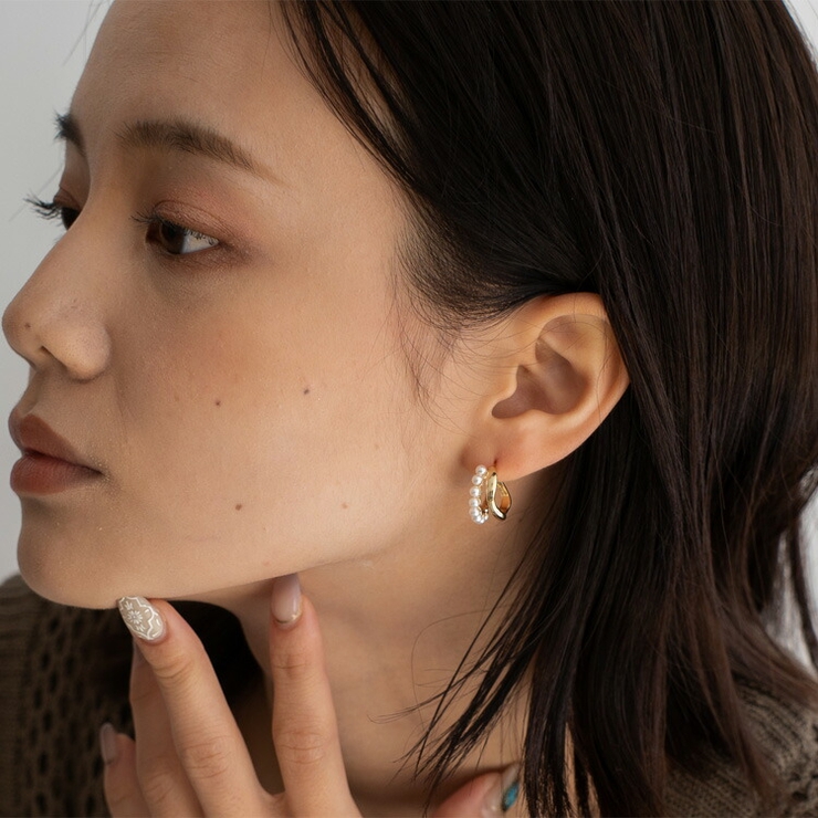 レイヤード風パールフープピアス | Vita Felice | 詳細画像6 