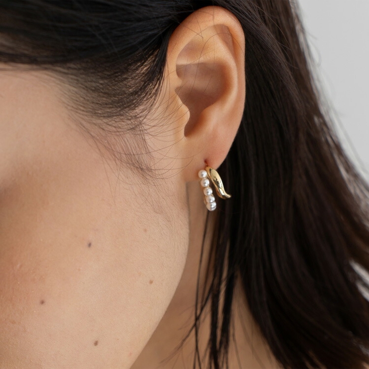 レイヤード風パールフープピアス | Vita Felice | 詳細画像7 